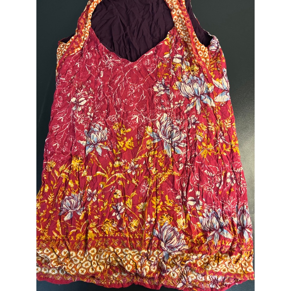 Ecote Urban Outfitters Floral Print Tank Top Tunic Bohemian Festival Size Large